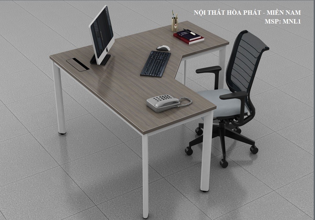 bàn chân sắt mặt gỗ MNL1 màu xám